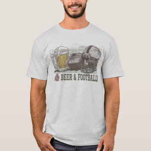 I Herz-Bier und Fußball T-Shirt