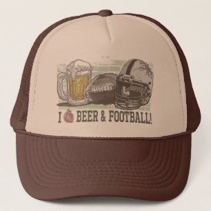 I Herz-Bier und Fußball Truckerkappe