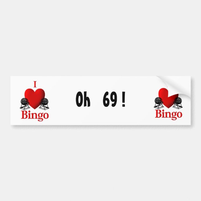 I Herz-Bingo Autoaufkleber (Vorne)