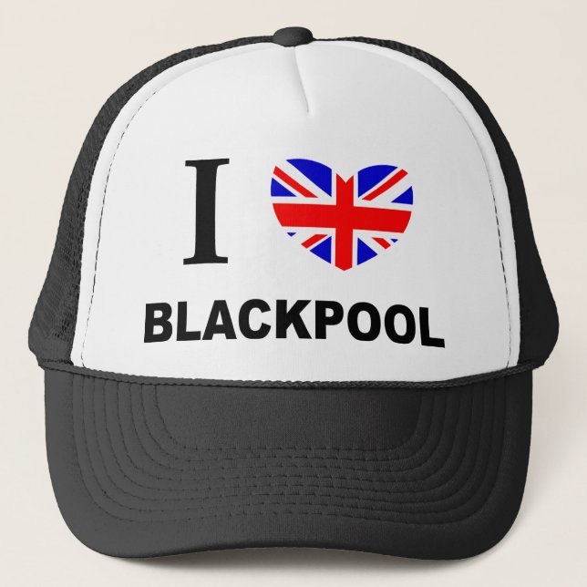 I Herz Blackpool Truckerkappe (Vorderseite)
