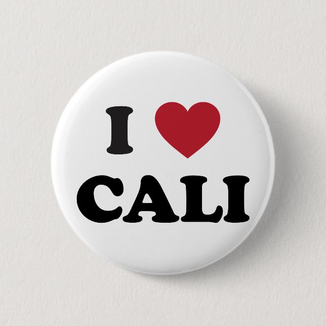 I Herz Cali Kolumbien Button (Vorderseite)