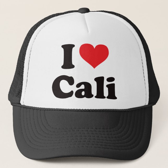 I Herz Cali Truckerkappe (Vorderseite)
