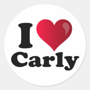 I Herz Carly Fiorina Runder Aufkleber