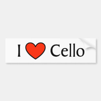 I Herz-Cello Autoaufkleber