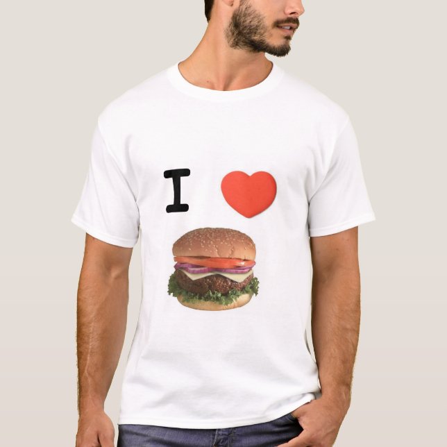 I HERZ-CHEESEBURGER T-Shirt (Vorderseite)