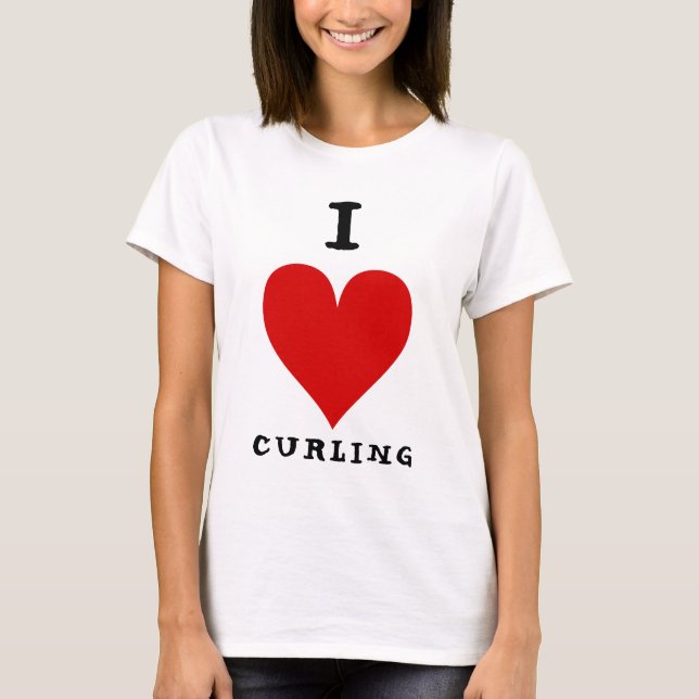 I [HERZ] Curling T-Shirt (Vorderseite)