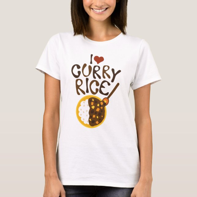 I Herz-Curry-Reis (カレーライス) T-Shirt (Vorderseite)