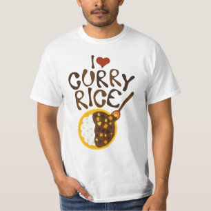 I Herz-Curry-Reis-Grafik-T - Shirt