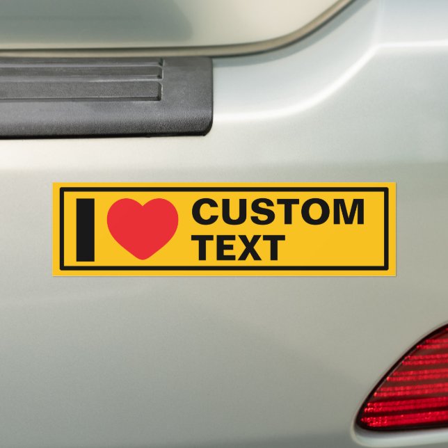 I Herz Custom Template Retro Autoaufkleber (Auf Auto)