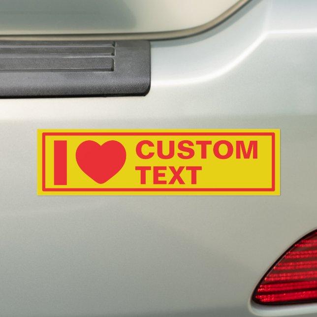I Herz Custom Template Retro Autoaufkleber (Auf Auto)