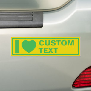 I Herz Custom Template Retro Autoaufkleber