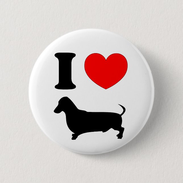 I Herz-Dackel Button (Vorderseite)