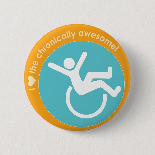 I {Herz} das chronisch fantastische Button (Vorderseite)