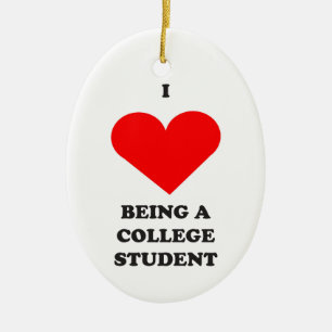 I HERZ, das ein Unistudent ist! Keramikornament