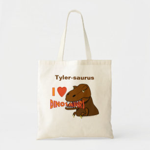 I Herz-Dinosaurier-Cartoon Tyrranosaurus Rex der Tragetasche