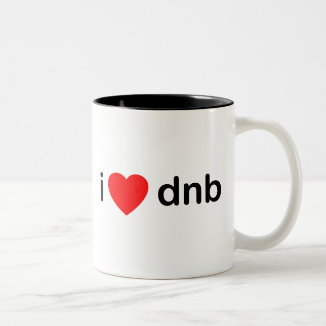 I Herz DNB Zweifarbige Tasse (Rechts)