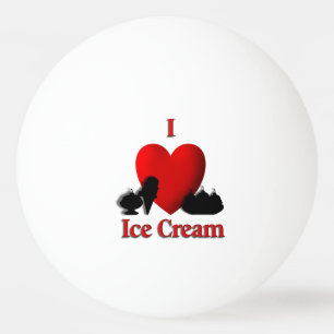 I Herz-Eiscreme Tischtennisball
