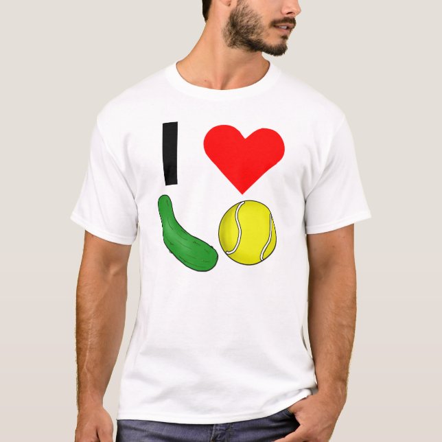 I Herz-Essiggurken-Ball T-Shirt (Vorderseite)