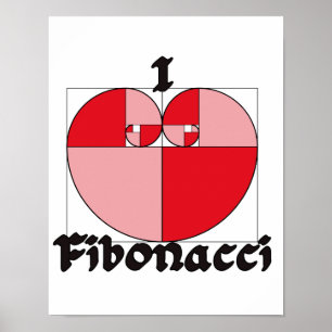 I Herz Fibonacci Poster