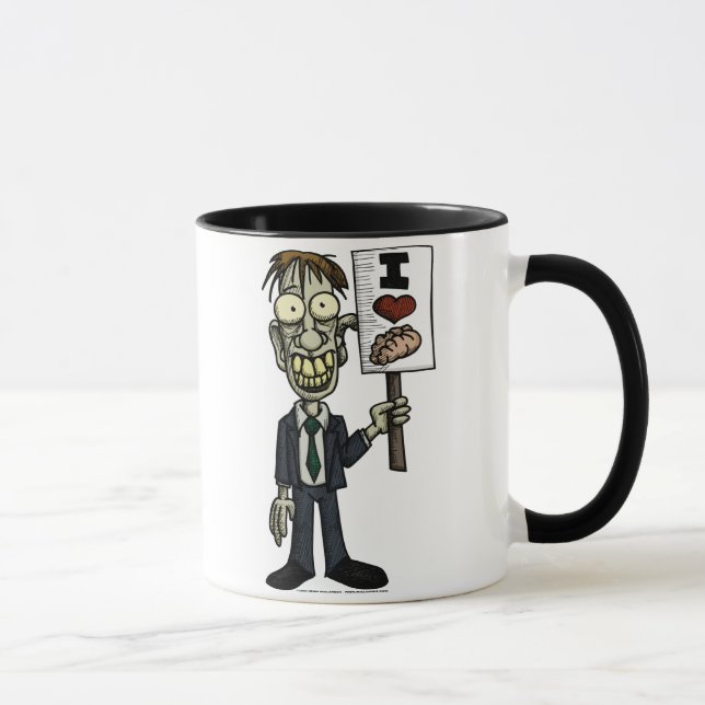 I Herz-Gehirn-Tasse Tasse (Rechts)