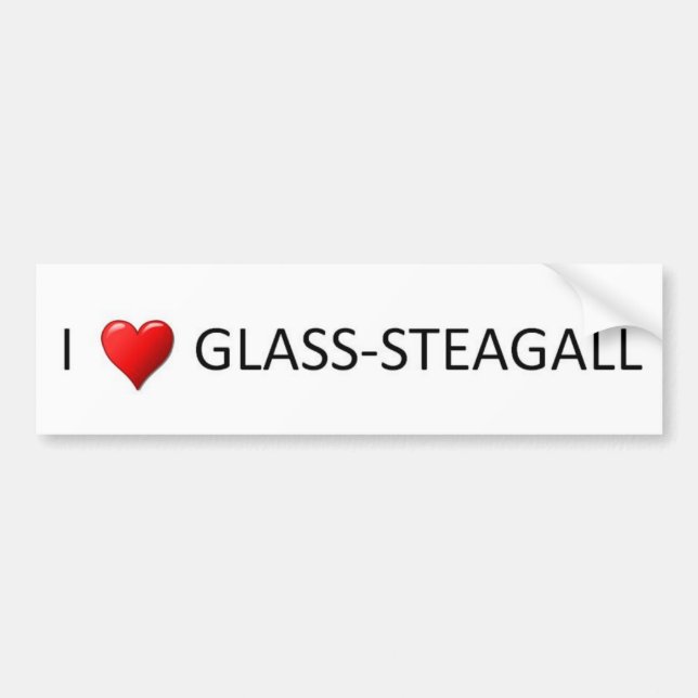 I Herz-Glas Steagall Autoaufkleber (Vorne)