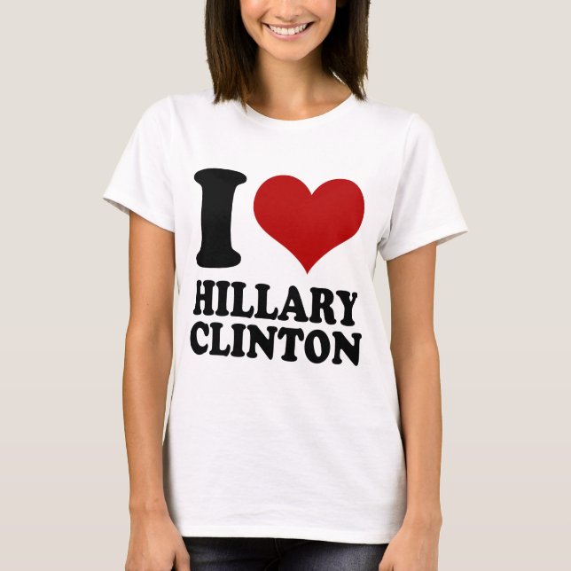 I Herz Hillary Clinton T-Shirt (Vorderseite)