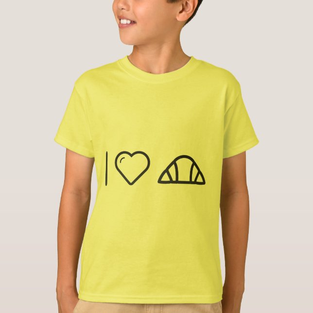 I Herz-Hörnchen-Brote T-Shirt (Vorderseite)