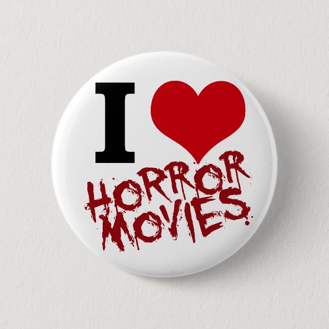 I Herz-Horror-Filme Button (Vorderseite)
