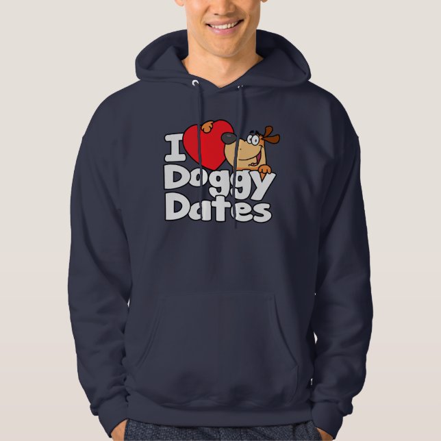 I Herz-Hündchen-Daten Hoodie (Vorderseite)