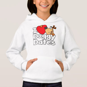 I Herz-Hündchen-Daten Hoodie