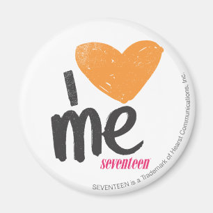 I Herz ich orange Magnet
