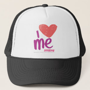 I Herz ich rosa/lila Truckerkappe