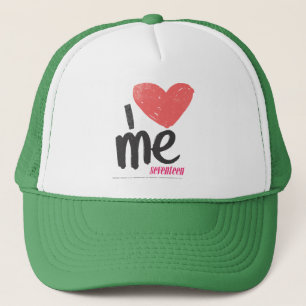 I Herz ich rosa Truckerkappe