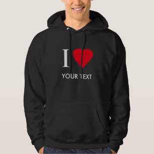 I HERZ (Ihr Text) Hoodie