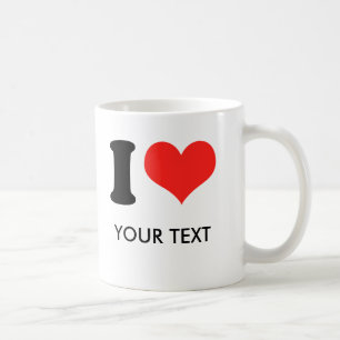 I HERZ (Ihr Text) Tasse
