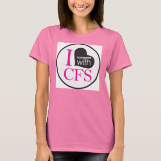 I {Herz} Jemand mit CFS (rosa) T-Shirt