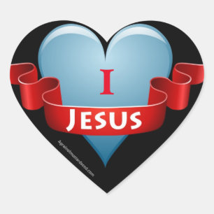 I Herz Jesus Herz-Aufkleber
