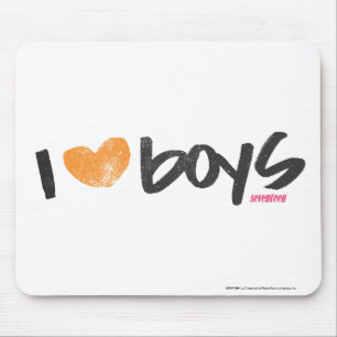 I Herz-Jungen orange Mousepad