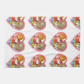 I Herz-Kaffee und Schaumgummiring-Tuch Geschirrtuch