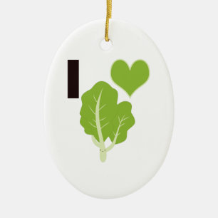 I Herz Kale Keramikornament