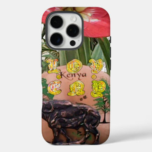 I (Herz) Kenya Buffalo Patch/Print iPhone 16 Pro Hülle