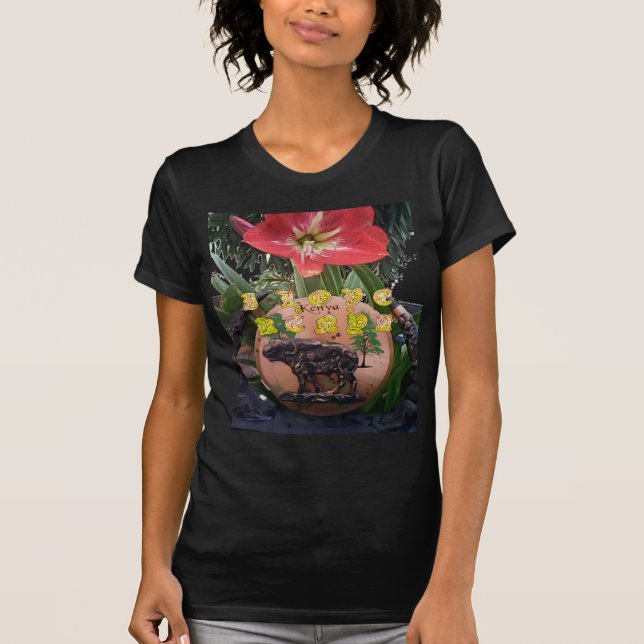 I (Herz) Kenya Buffalo Patch/Print T-Shirt (Vorderseite)