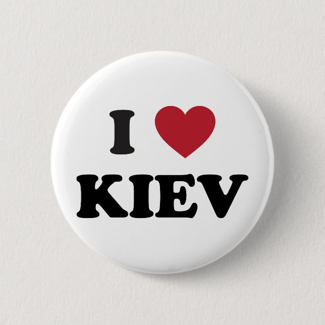 I Herz Kiew Ukraine Button (Vorderseite)