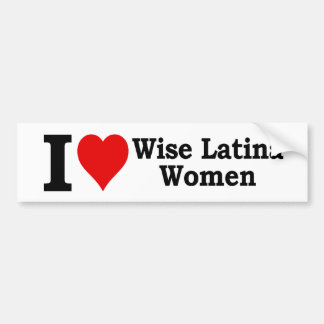 I (Herz) kluge Latina Frauen Autoaufkleber