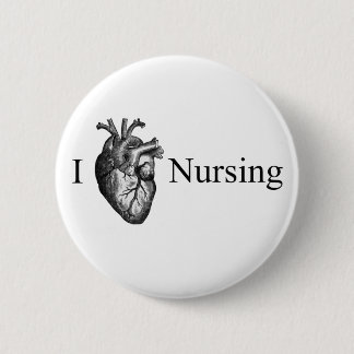 I Herz-Krankenpflege Button