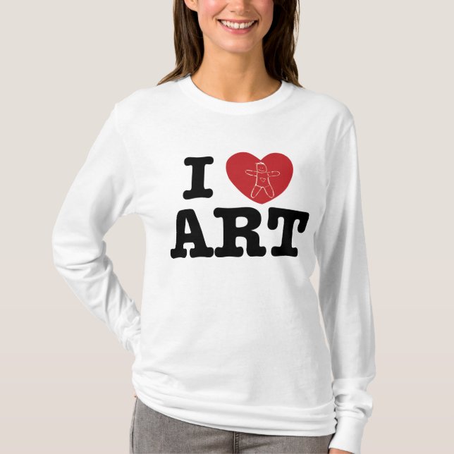 I Herz KUNST T-Shirt (Vorderseite)
