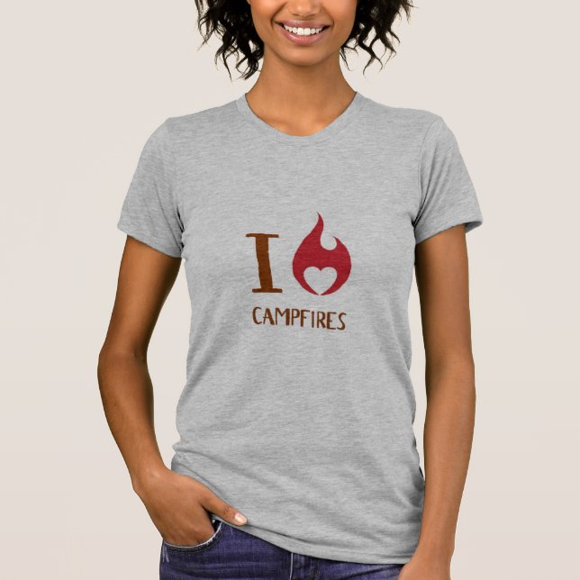 I Herz-Lagerfeuer T-Shirt (Vorderseite)