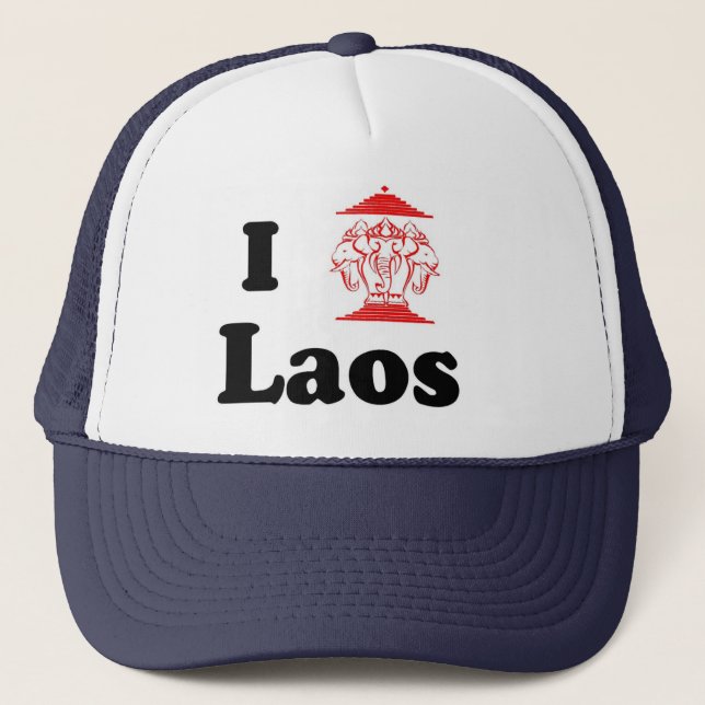 I Herz LAOS Truckerkappe (Vorderseite)