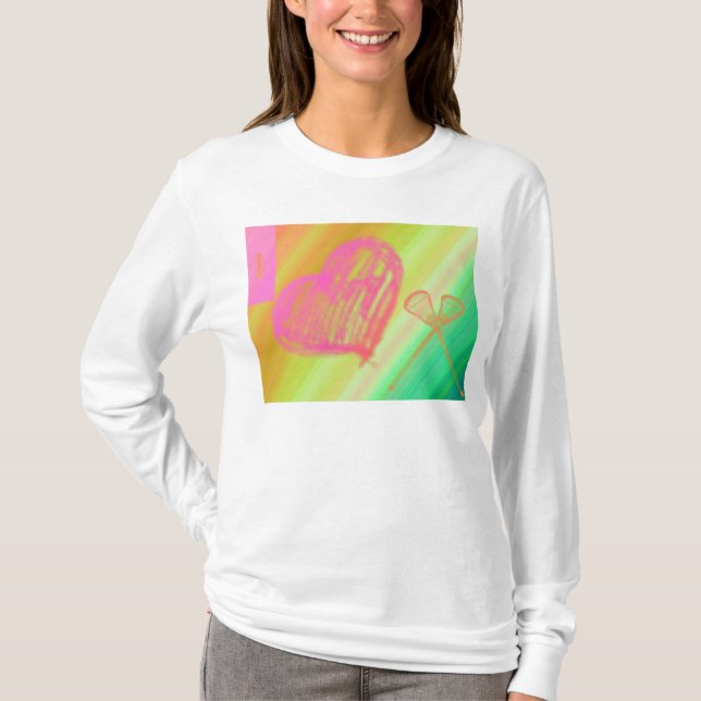 I Herz LAX angepasster Hoodie T-Shirt (Vorderseite)