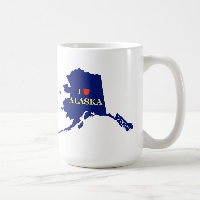 I Herz (Liebe) Alaska Tasse (Rechts)
